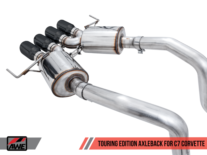 AWE Tuning Touring Edition Axle-Back Exhaust w/Black Tips for Chevy Corvette C7 Z06/ZR1 T 3015-43143