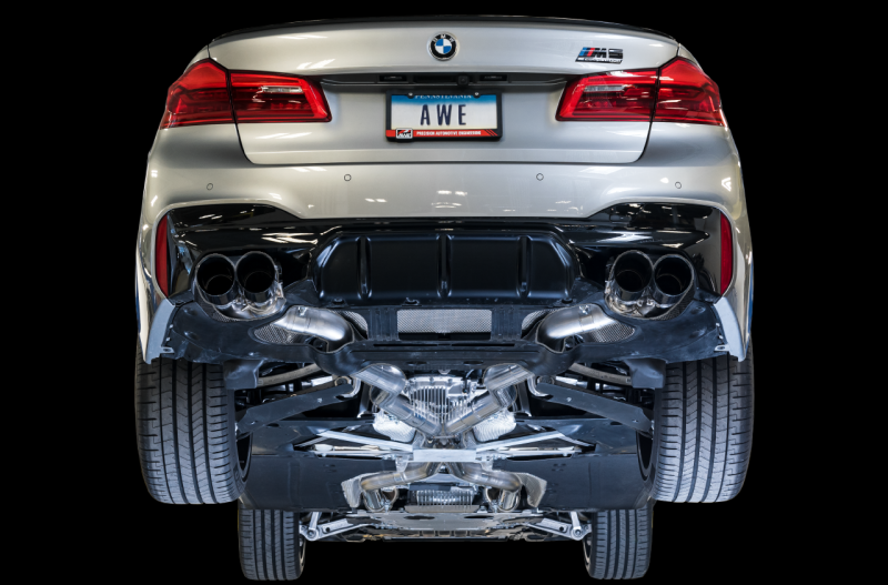 AWE Tuning SwitchPatch Cat-Back Exhaust- Black Diamond Tips for 18-19 BMW F90 M5 3025-43066