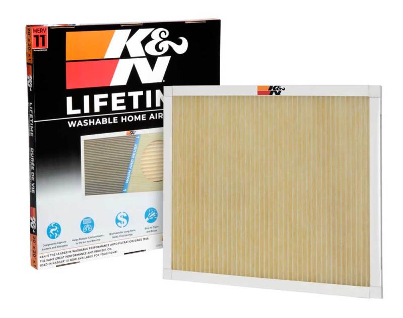 K&N HVAC Filter, Washable Home Air Filter - 20 X 20 X 1, MERV 11 HVC-12020