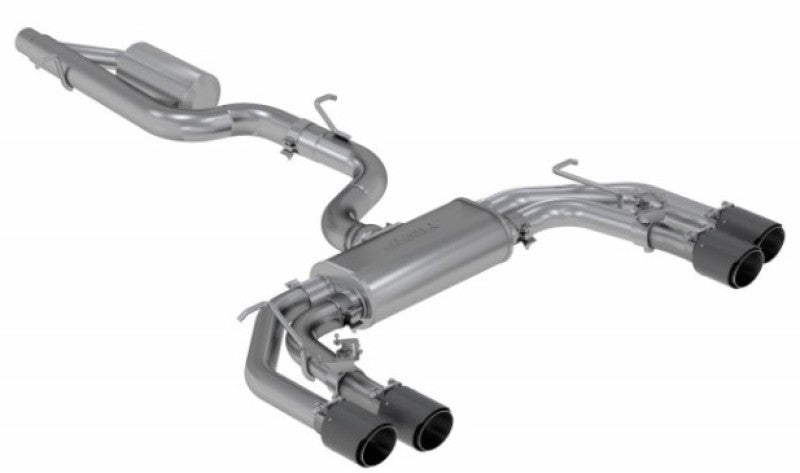 MBRP Quad Split Rear Exit 15-20 Audi S3, T304 w/ Carbon Fiber Tips (Active Exhaust) S46043CF