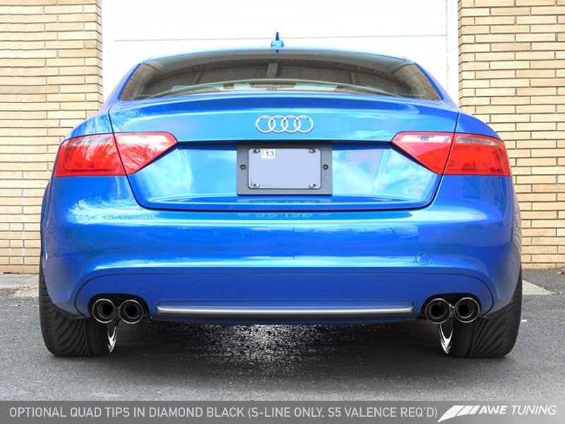 AWE Tuning Touring Edition Exhaust - Quad Outlet Polished Silver Tips for Audi B8 A5 2.0T 3015-42022