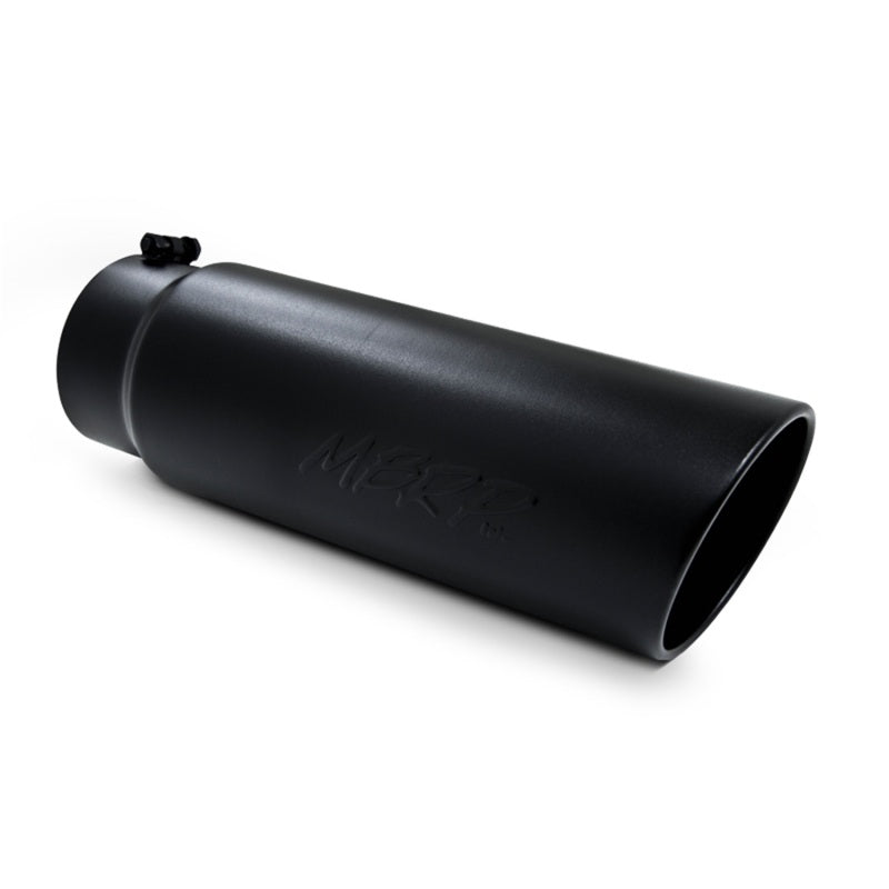 MBRP 6" OD Angled Rolled End 5" Inlet 18" Length Black Coated Exhaust Universal Tip T5125BLK