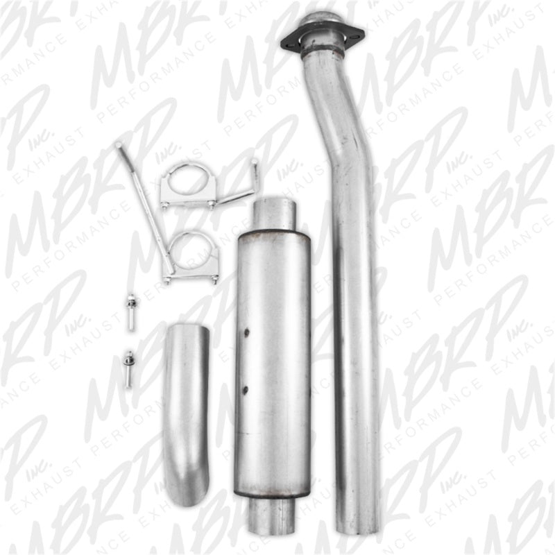 MBRP 3.5" Cat Back Single Turn Down AL Exhaust For 11-14 Ford F-150 Raptor 6.2L EC-SB/CC-SB S5242AL