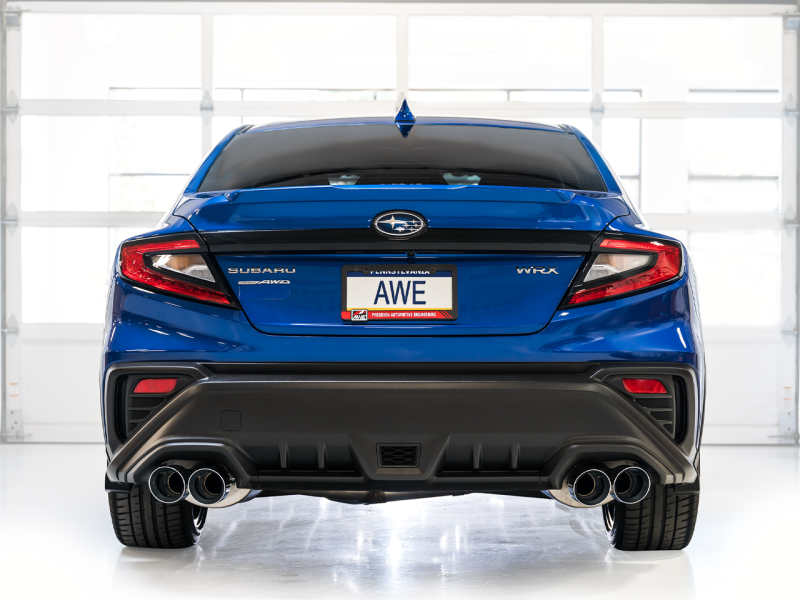 AWE Tuning Touring Edition Exhaust - Chrome Silver Tips for 2022+ VB Subaru WRX 3015-42979