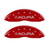 MGP 4 Caliper Covers Front Acura Rear MDX Red Finish Silver Characters