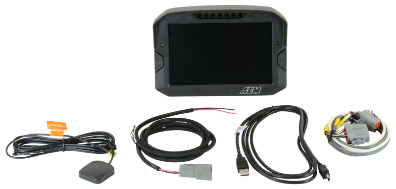 AEM CD-7G Non Logging GPS Enabled Race Dash Carbon Fiber Digital Display w/ Internal GPS - 30-5702