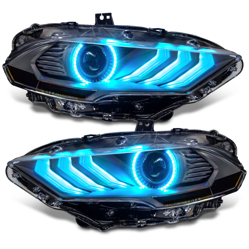 Oracle Lighting Dynamic ColorSHIFT LED Headlights - Black Series for 18-23 Ford Mustang 8204-332