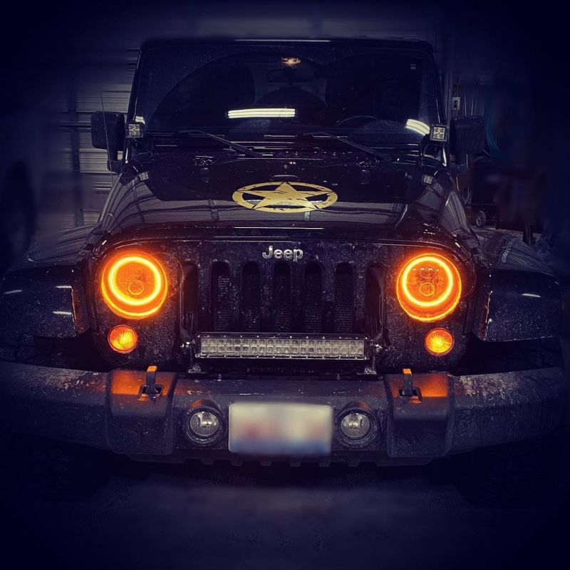 ORACLE Lighting High Powered LED Headlights 7in (Black Bezel) - ColorSHIFT w/BC1 Controller 5769-335