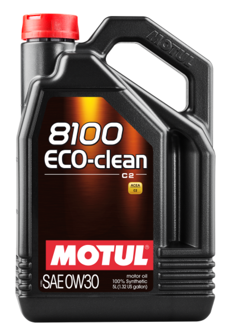 Motul 5L Synthetic Engine Oil 8100 0W30 4x5L ECO-CLEAN ACEA C2 API SM ST.JLR 03.5007