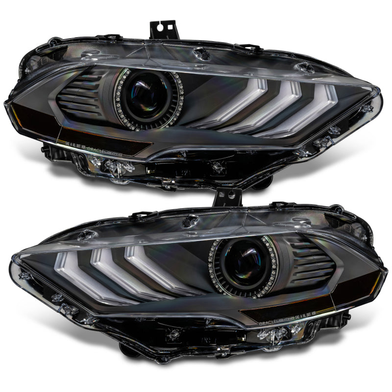 Oracle Lighting Dynamic ColorSHIFT LED Headlights - Black Series for 18-23 Ford Mustang 8204-332