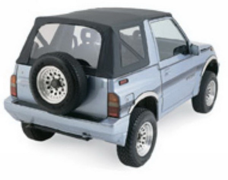 Rampage 1995-1998 Geo Tracker Soft Top OEM Replacement - Black Denim