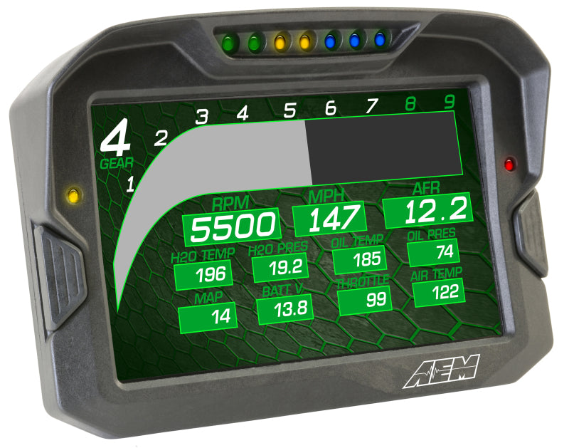 AEM CD-7 Non-Logging/ Non-GPS Race Dash Carbon Fiber Digital Display (CAN Input Only) - 30-5700