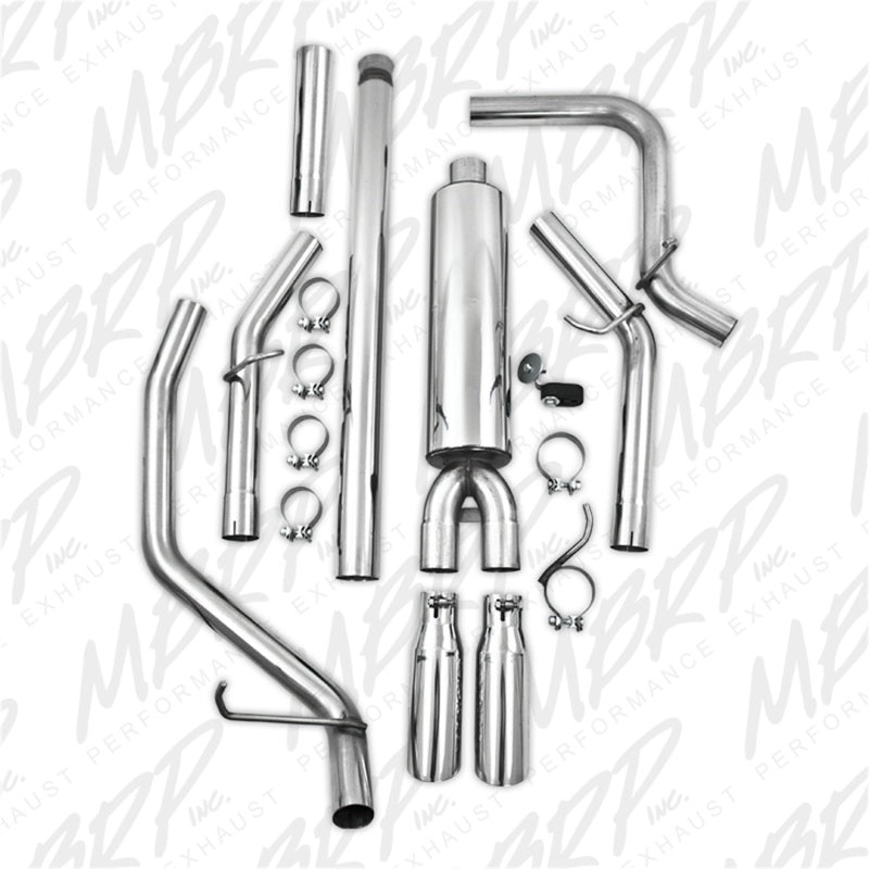 MBRP 3" Cat Back, Dual Split Side, 2014 Chevy/GMC 1500 Silverado/Sierra 4.3L V6/5.3L V8 S5082409