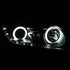 ANZO 2006-2011 Honda Civic Projector Headlights w/ Halo Black (CCFL)