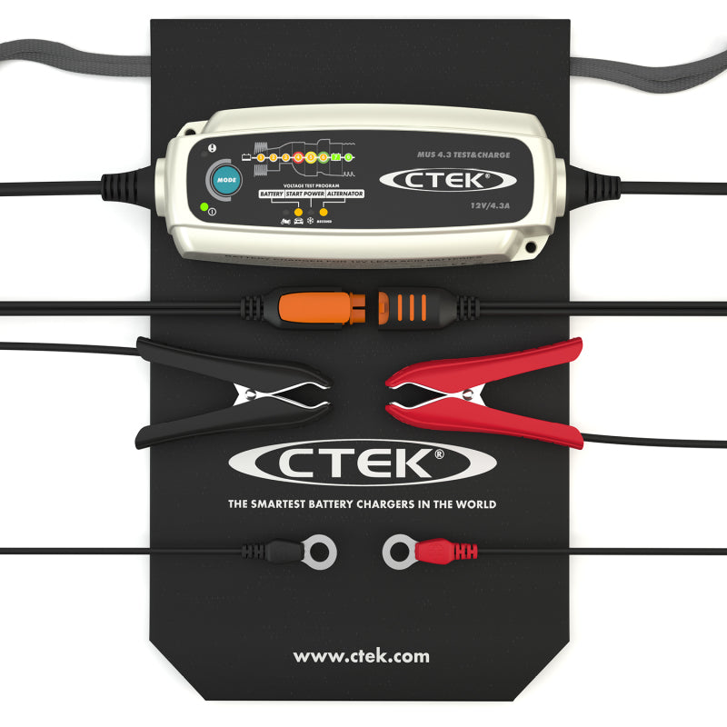 CTEK Battery Charger-MUS 4.3 Test & Charge, 12 Volt Fully Automatic w/Unique Battery 56-959