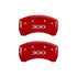 MGP 4 Caliper Covers Engraved Front & Rear 300 Red finish silver ch