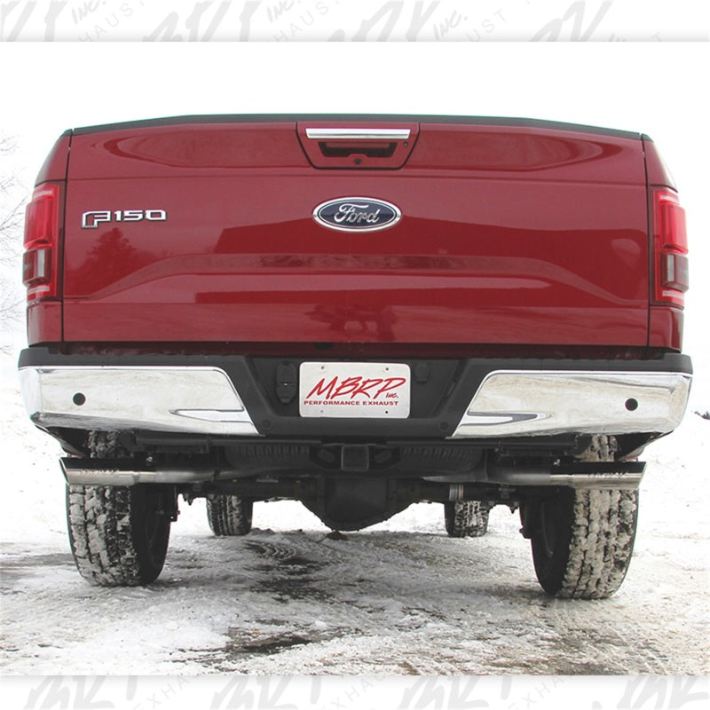 MBRP 2.5" Cat Back Dual Split Side Exit T409 Exhaust System For 15-20 Ford F-150 5.0L S5257409