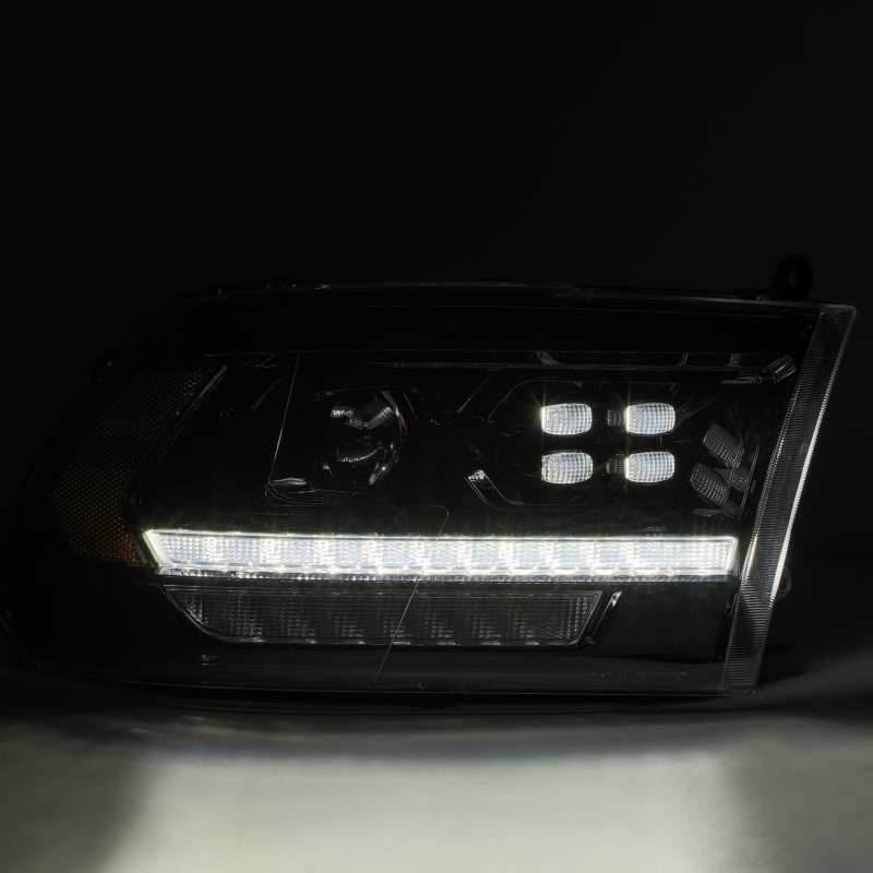 AlphaRex LUXX LED Projector Headlights Plank Style Black for 09-18 Dodge Ram 2500 880526