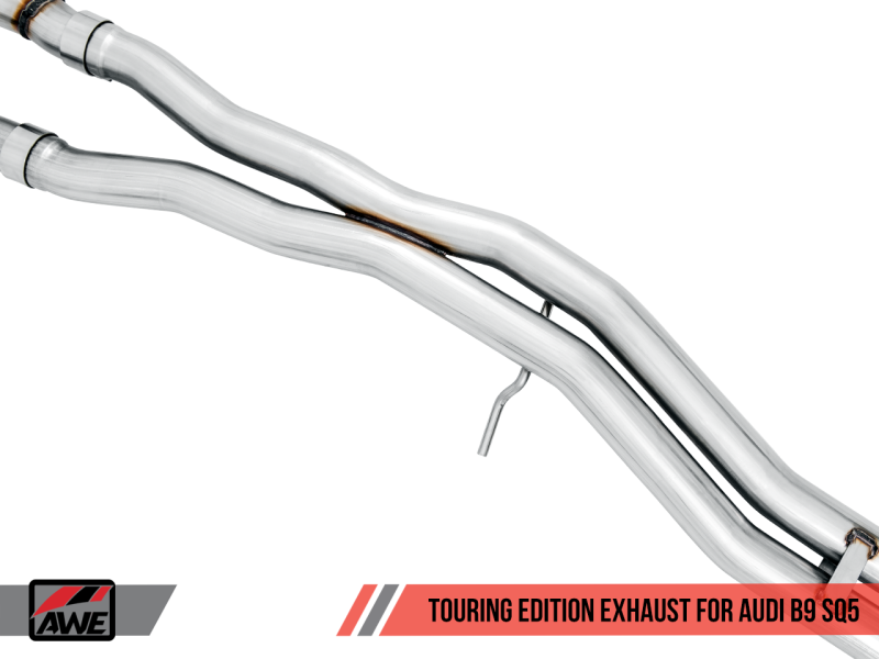 AWE Tuning Touring Edition No Tips Turn Downs Cat-Back Exhaust For Audi B9 SQ5 Resonated 3015-31016