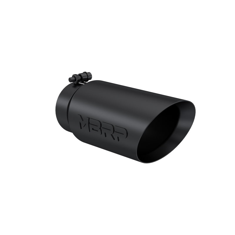 MBRP 5" O.D. Dual Wall Angled 4" inlet 12" length Black Coated Universal Tip - T5053BLK