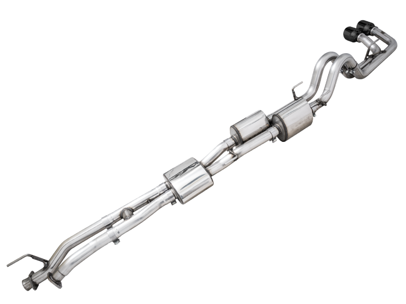 AWE Tuning 0FG Catback Exhaust w/BashGuard Dual Diamond Black Tips for 16-22 Toyota Tacoma 3015-33826