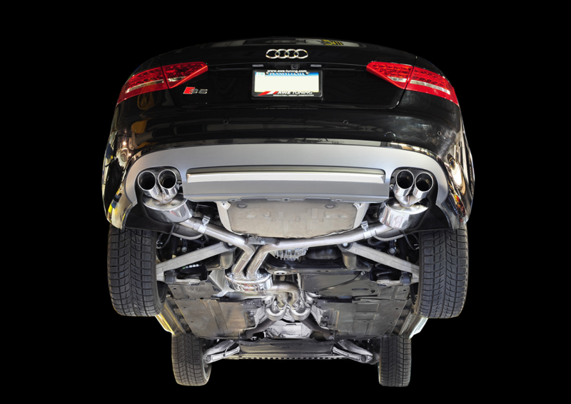 AWE Tuning Touring Edition Exhaust System - Polished Silver Tips for Audi B8 S5 4.2L 3015-43028