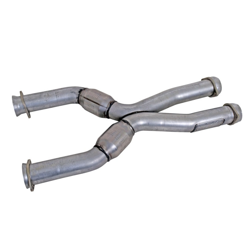 BBK 79-04 Mustang Coyote Swap Short Mid X Pipe w Catalytic Converters 3.0 For BBK Long Tube Headers