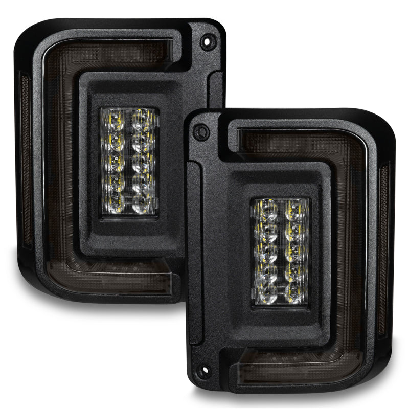 ORACLE Lighting Flush Mount Tinted LED Tail Lights for 07-17 Jeep Wrangler JK 5891-504-T