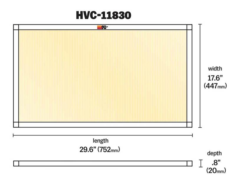 K&N 18 X 30 X 1, MERV 11 HVAC Filter - HVC-11830