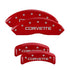 MGP 4 Caliper Covers Gloss Red Engraved with Corvette C4 (Full Kit 4 Pieces)