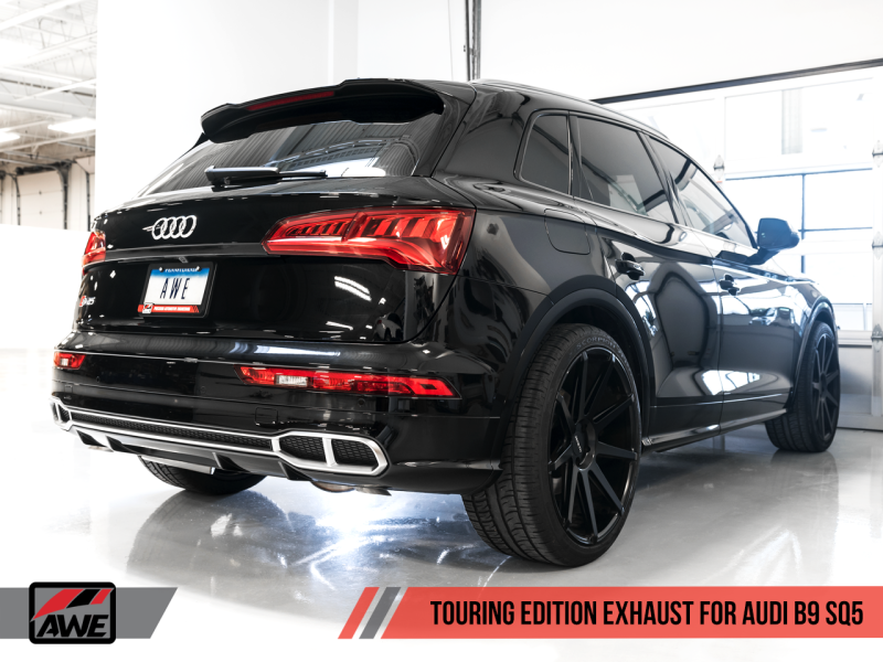 AWE Tuning Touring Edition No Tips Turn Downs Cat-Back Exhaust For Audi B9 SQ5 Resonated 3015-31016