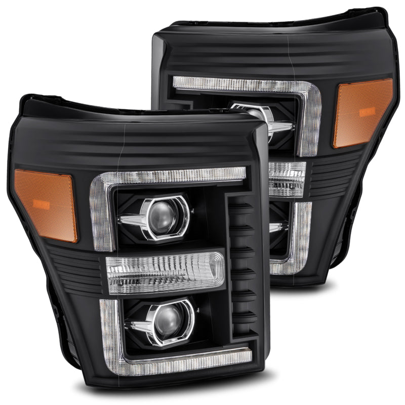 AlphaRex PRO-Series Projector Headlights Plank Style Design Black for 11-16 Ford F-250 SD 880142