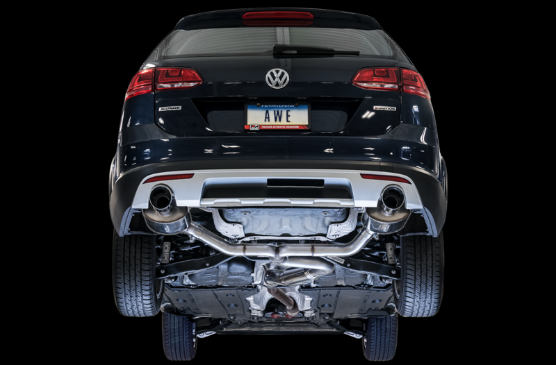 AWE Tuning Touring Edition Exhaust for VW Golf Alltrack /Sportwagen 4Motion Chrome Silver Tips 3015-32098