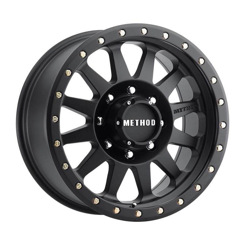 Method MR304 Double Standard 18x9 -12mm Offset 8x6.5 130.81mm CB Matte Black Wheel