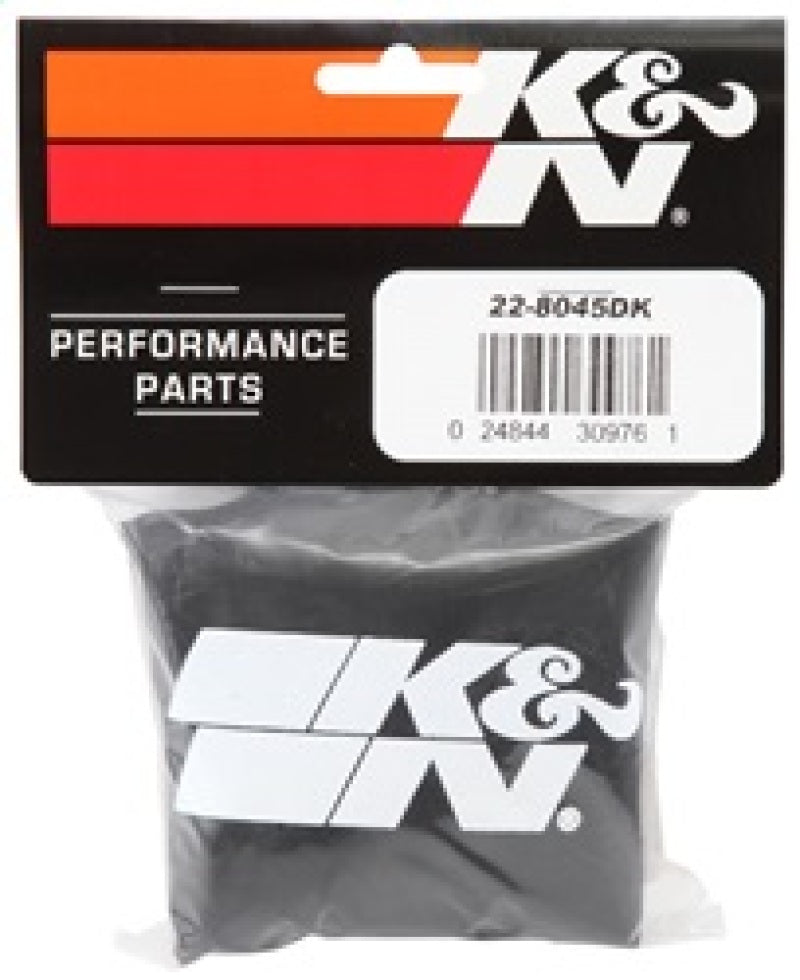 K&N DryCharger Air Filter Wrap 6" ID x 6" H Closed Top Black 22-8045DK