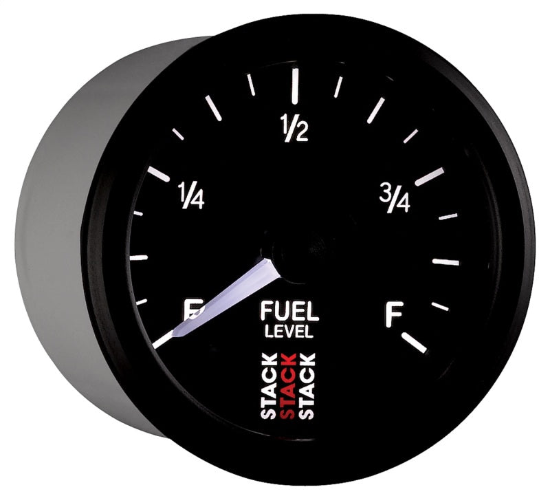 Autometer Stack Black 2-1/16" 0-280Ω Programmable Pro Stepper Motor Fuel Level Gauge - ST3315
