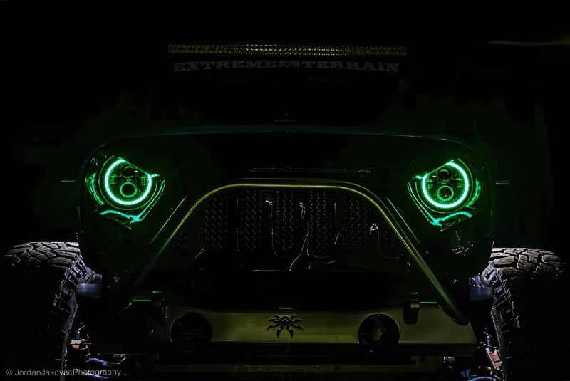 ORACLE Lighting High Powered LED Headlights 7in (Black Bezel) - ColorSHIFT w/No Controller 5769-334