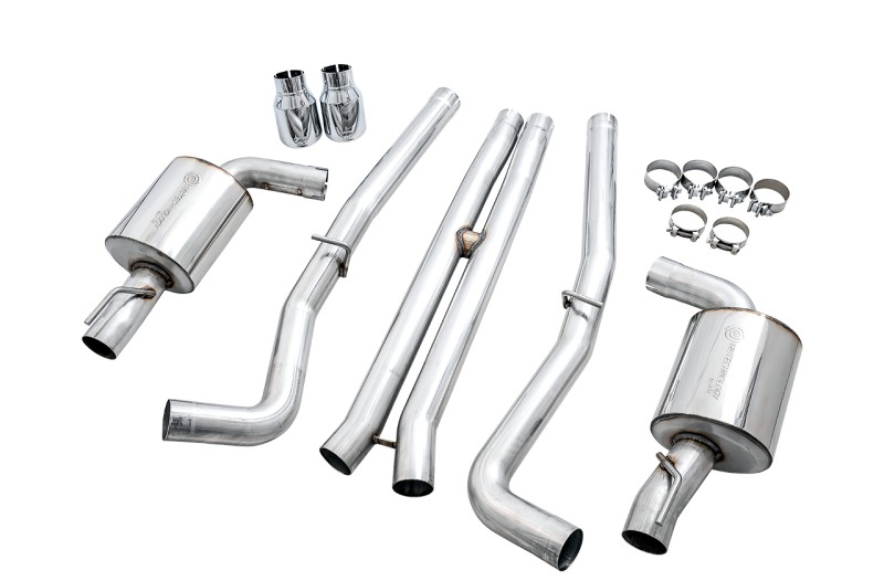 AWE Tuning Non-Resonated Touring Edition Exhaust Silver Tips for Dodge Charger 6.4L/6.2L SC 3020-32056