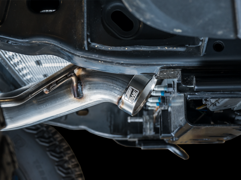 AWE Tuning 0FG Dual Rear Exit Exhaust w/Diamond Black Tips & Bash Guard for Ford Bronco 3015-33456