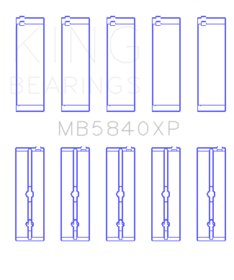 King Chrysler / Dodge Gen 3 Hemi 5.7L/6.1L/6.4L (Size STDX) Crankshaft Main Bearing Set (Set of 5)