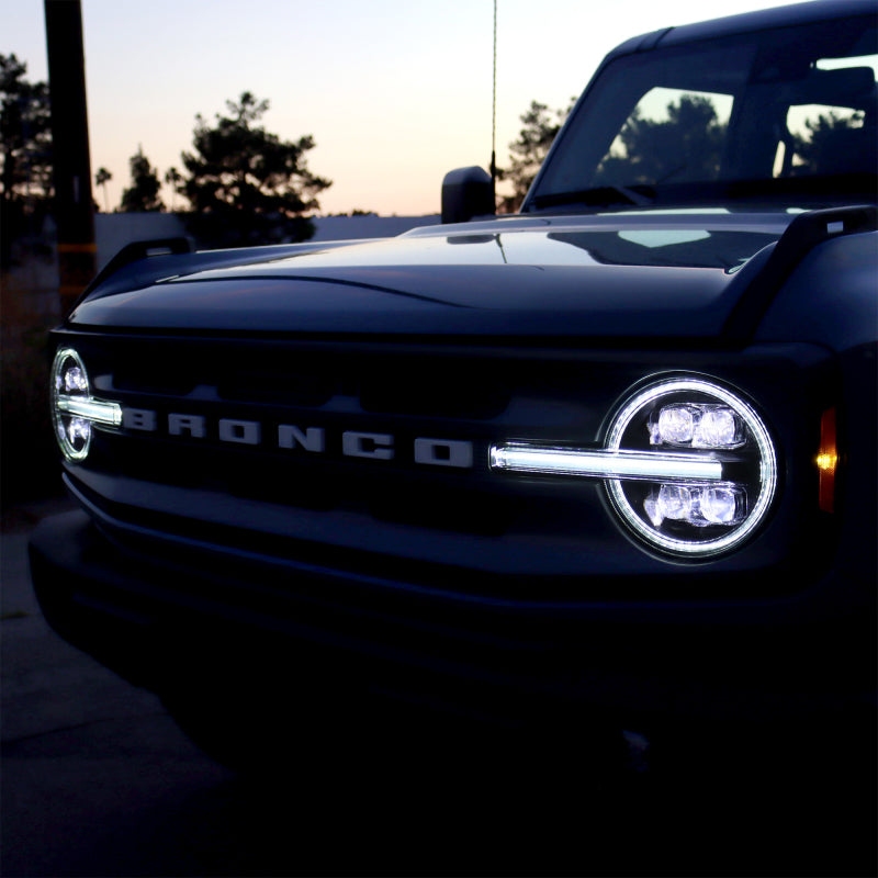 AlphaRex NOVA LED Projector Headlights Black for 21-23 Ford Bronco 880260
