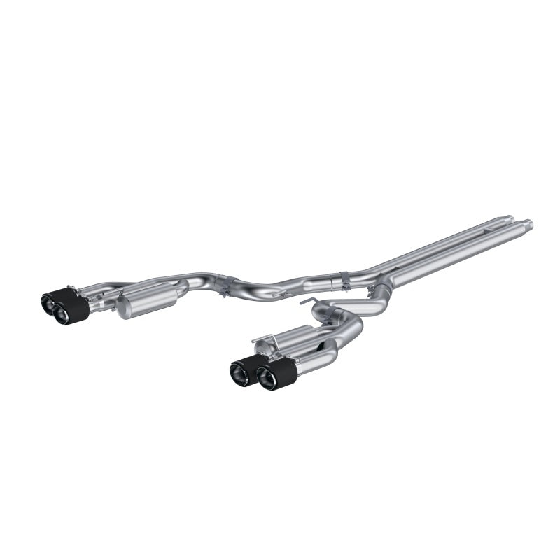 MBRP Exhaust, Dual Rear Exit w/Quad Carbon Fiber Tips, T304 for 18-22 Ford Mustang GT 5L S72073CF