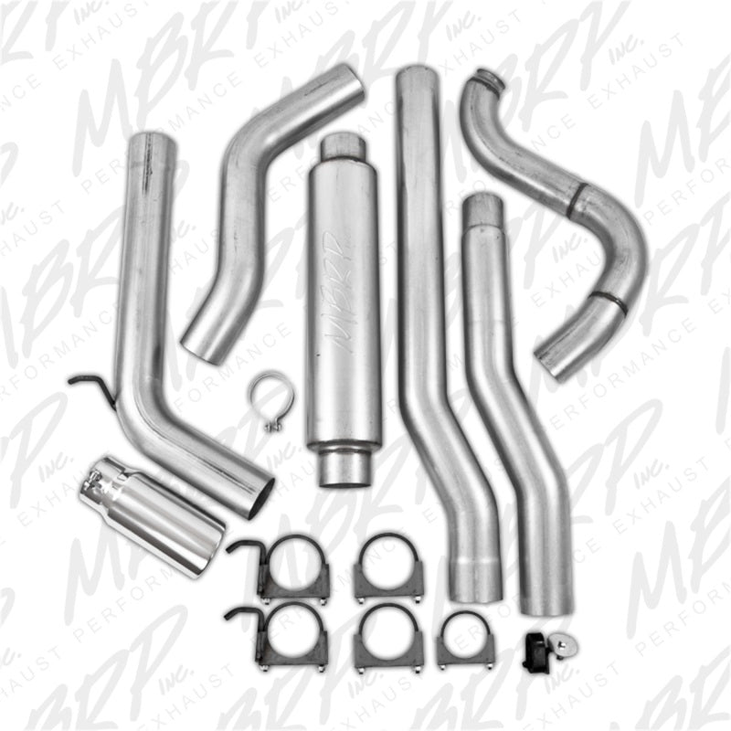 MBRP 4"Turbo Back Single Side Exit AL Exhaust For 88-93 Dodge 2500/3500 Cummins 4WD ONLY S6150AL