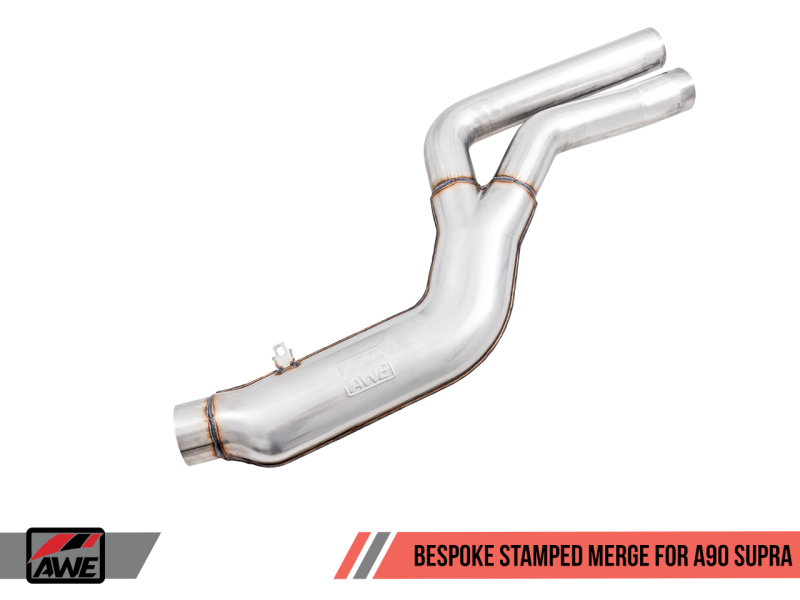 AWE Tuning Non-Resonated Touring Edition Exhaust 5" Diamond Black Tips for Toyota Supra A90 3020-33072