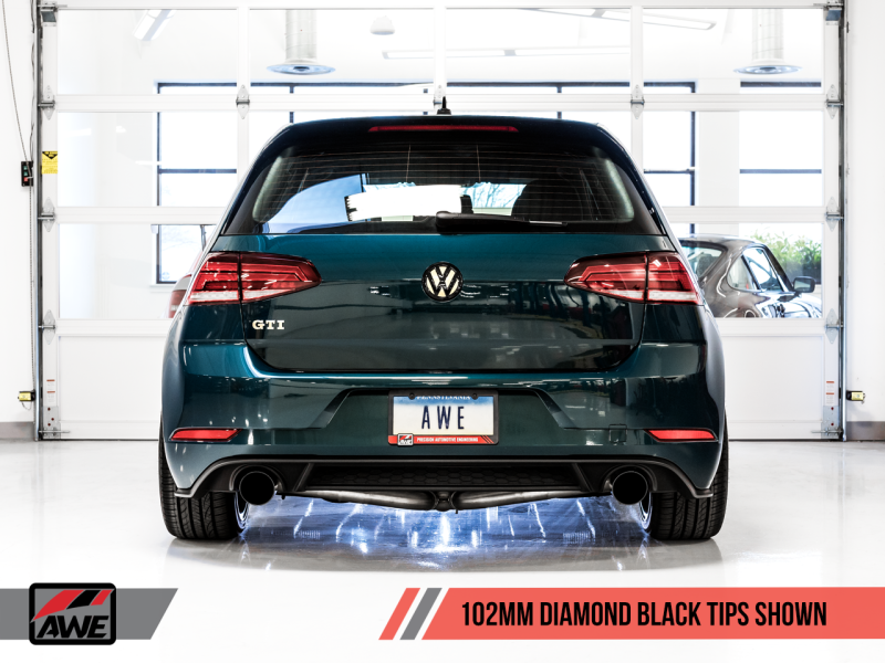 AWE Tuning Touring Edition Exhaust for VW MK7.5 GTI - Diamond Black Tips 3015-33096