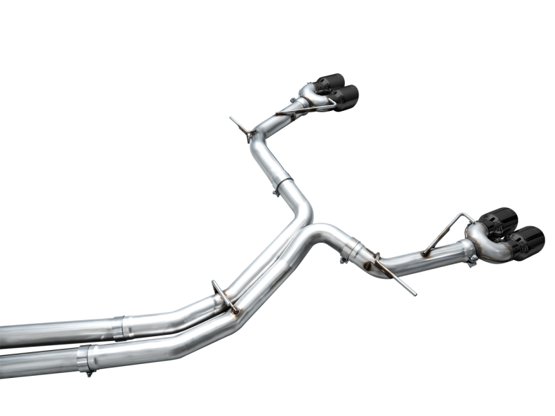 AWE Tuning Track Edition Exhaust for Audi C8 S6/S7 - Diamond Black Tips 3020-43109