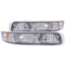 ANZO 1999-2002 Chevrolet Silverado 1500 Euro Parking Lights Chrome w/ Amber Reflector