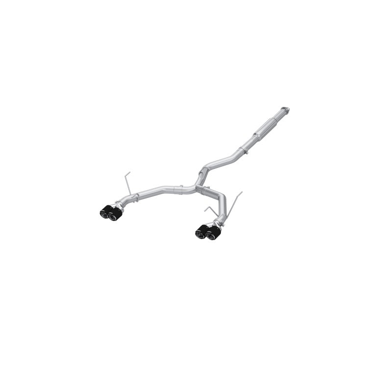 MBRP 3"Cat-Back Dual Split Rear Quad CF Tips Race Profile T304 SS Exhaust For 22+Subaru WRX S48083CF