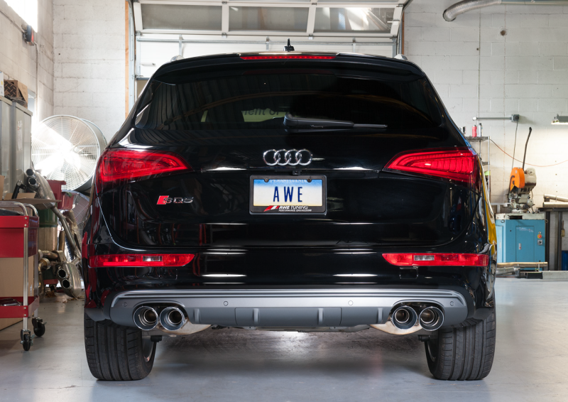 AWE Tuning Touring Edition Exhaust - Quad Outlet Chrome Silver Tips for Audi 8R SQ5 3015-42052