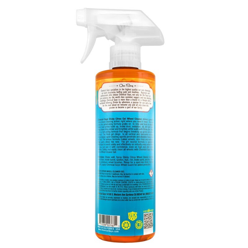 Chemical Guys Sticky Citrus Wheel & Rim Cleaner Gel (Set of 6 x 16 Oz. Bottles) CLD10516
